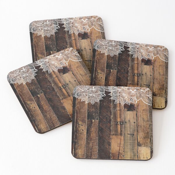 Item preview, rustic country farmhouse chic vintage lace barnwood designed and sold by LEILA ART SPACE.