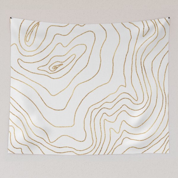 Item preview, Gold lines Minimalist Hand Drawn Design designed and sold by InovArtS.