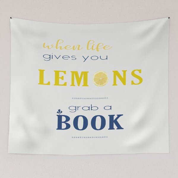 Item preview, When life gives you lemons grab a book typography quote designed and sold by ankka.