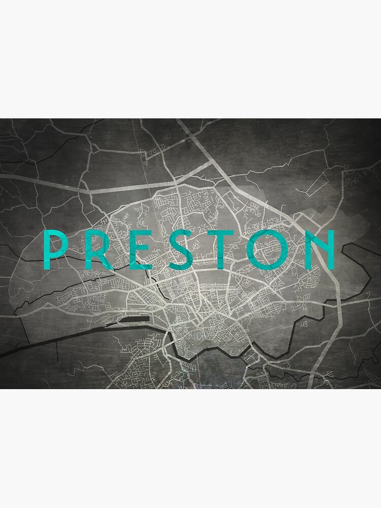 Preston Map Framed Art Print By Bowksrowks Redbubble   Flat,750x,075,f Pad,750x1000,f8f8f8 