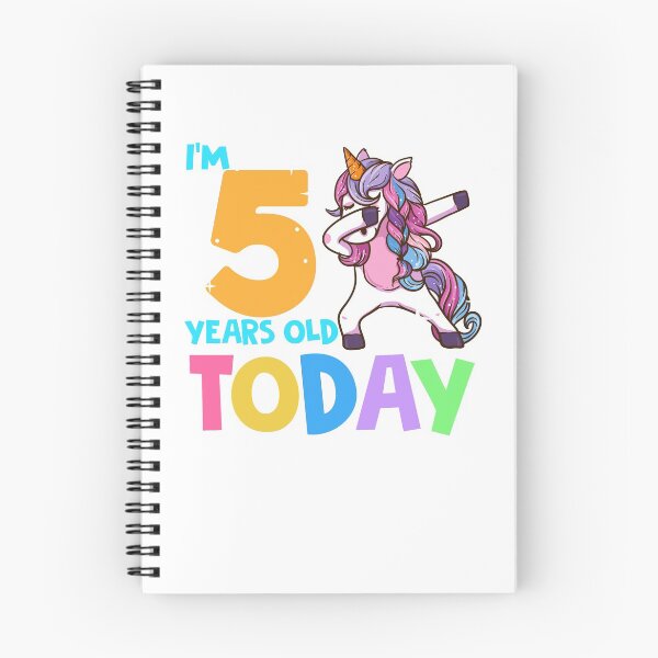 Aperçu de l'œuvre 5th Birthday Girl Unicorn Shirt Funny Dabbing Rainbow Kids créée et vendue par ABMStudio.