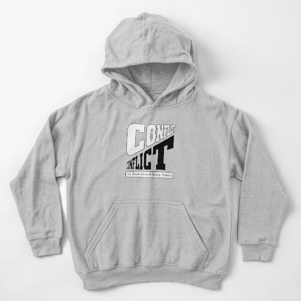 Conflict Typography Design Kids Pullover Hoodie