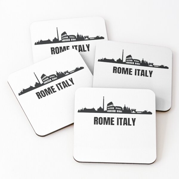 Artikelvorschau, Rome City Skyline Silhouette Italy Coliseum Europe in black entworfen und verkauft von Trenddesigns24.