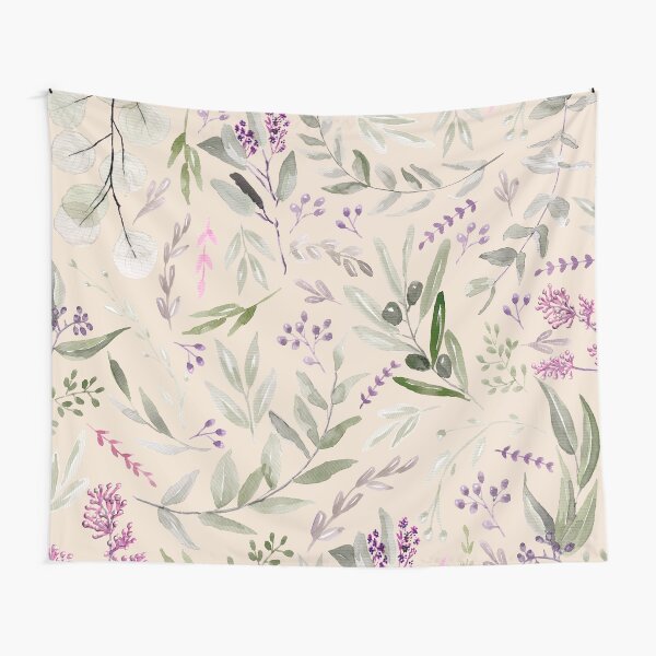 Eucaliptus Pattern Pastel Blush Tela decorativa
