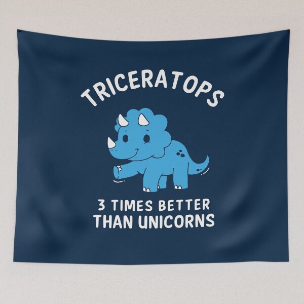 Item preview, Triceratops - 3 Times Better Than Unicorns designed and sold by Yipptee Shirts.