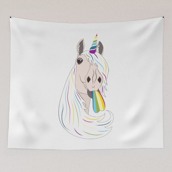 Item preview, Funny Unicorn, Rainbow Unicorn, Unicorn, Unicorn Illustration, Unicorn head, Unicorn Face, Cute Unicorn, Unicorn horse,  designed and sold by Kamidrago.