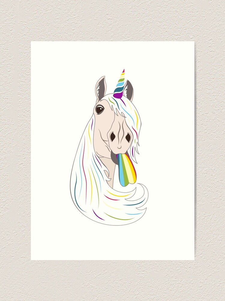 Funny Unicorn Rainbow Unicorn Unicorn Unicorn Illustration Unicorn Head Unicorn Face Cute Unicorn Unicorn Horse Art Print By Svggods Redbubble