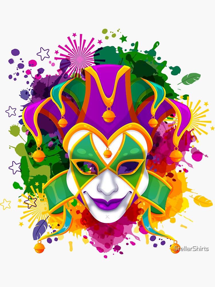 Mardi Gras 2020 - Fleur De Lis Mardi Gras Sticker for Sale by  MagicBoutique