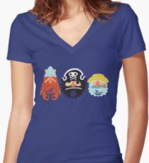 All Abeard! Women's Fitted V-Neck T-Shirt