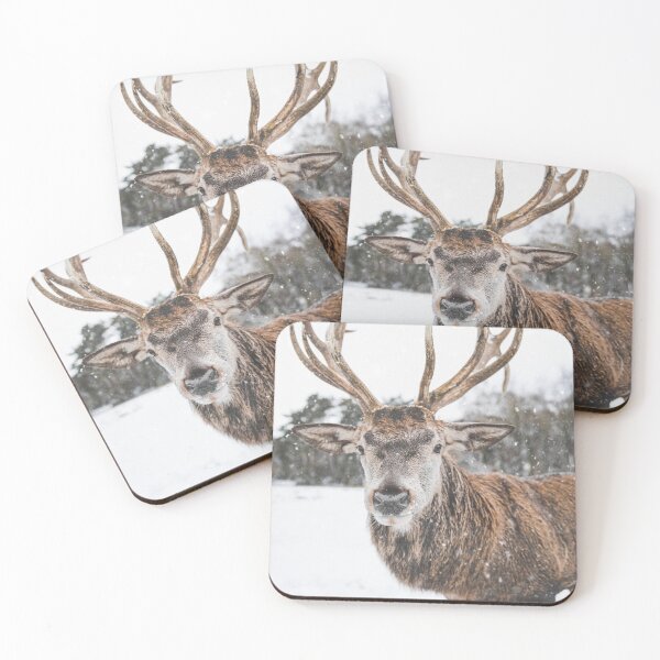 Item preview, Red deer in the snow designed and sold by wolfgangrainer.