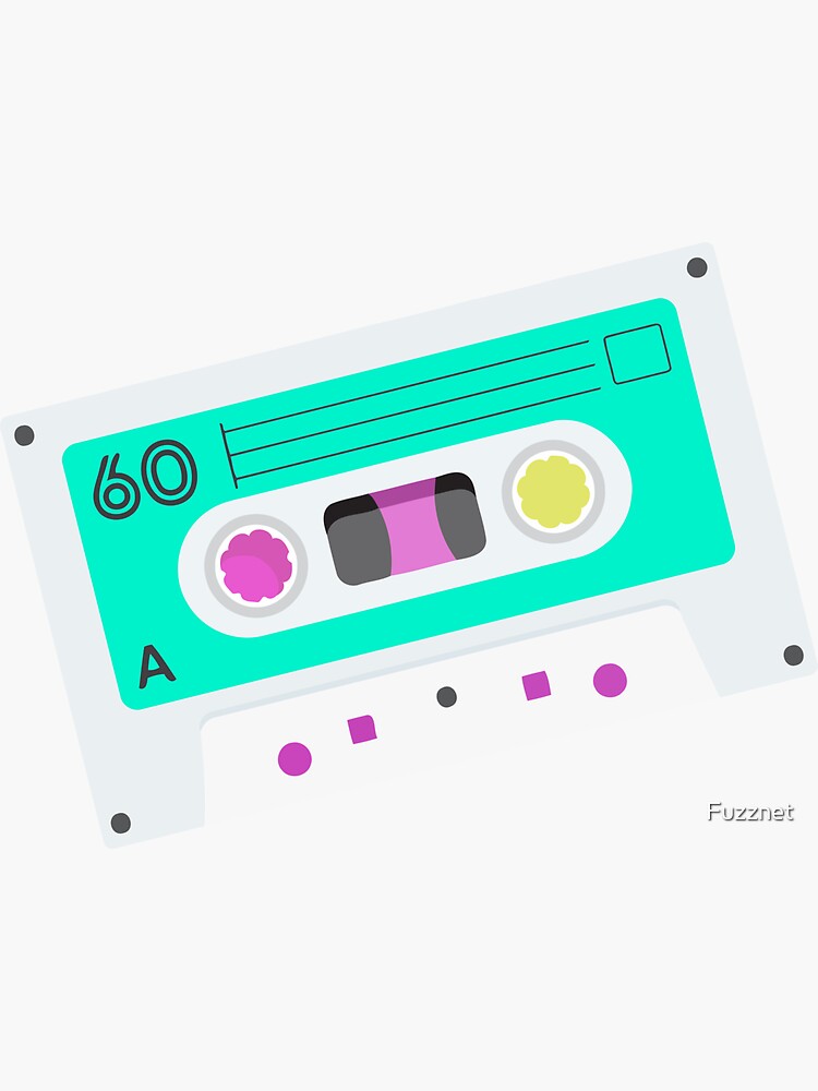 "CASSETTE TAPE Retro Simple Design Old" Sticker by Redbubble