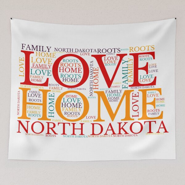 Item preview, North Dakota Home, Love, Roots and Family Map designed and sold by marosharaf.