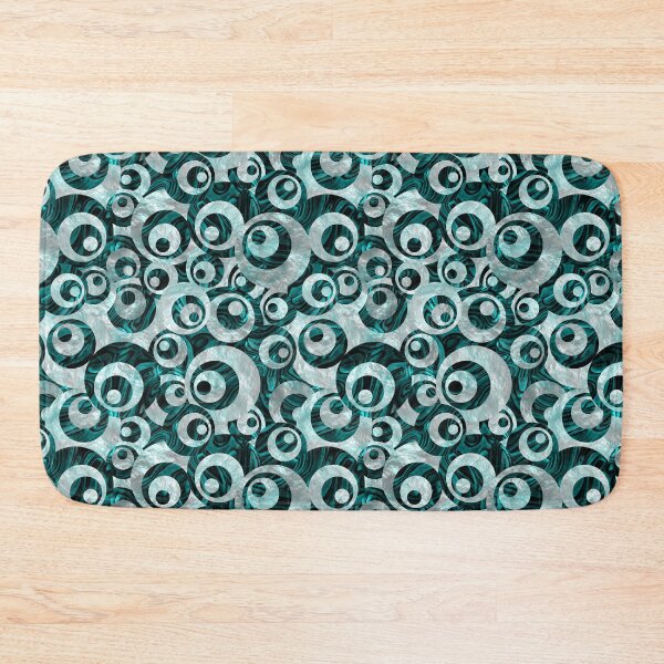 Item preview, Modern Geometric Circles Pattern - Teal Abalone Mother of Pearl designed and sold by WickedRefined - Nicole Demereckis.