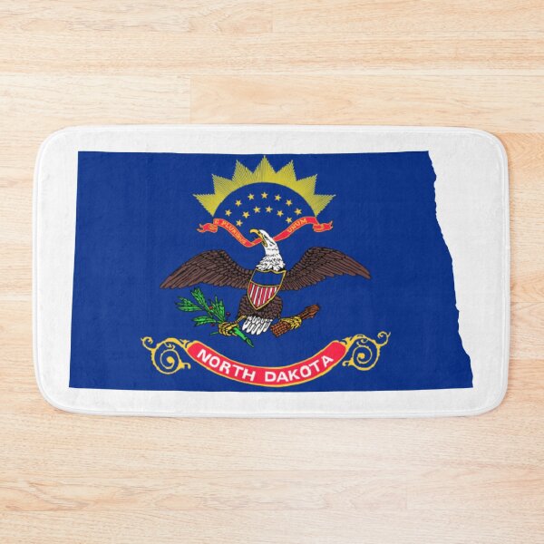 Item preview, North Dakota Flag Map designed and sold by marosharaf.