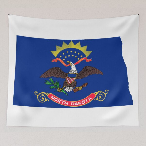 Item preview, North Dakota Flag Map designed and sold by marosharaf.