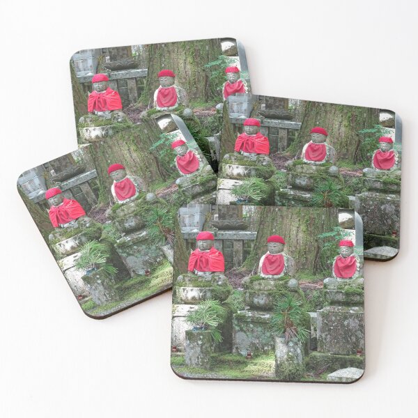 Item preview, Cool Day but Warm Buddhas at Okunoin Cemetary on Mount Koya Japan designed and sold by cuisinecat2.