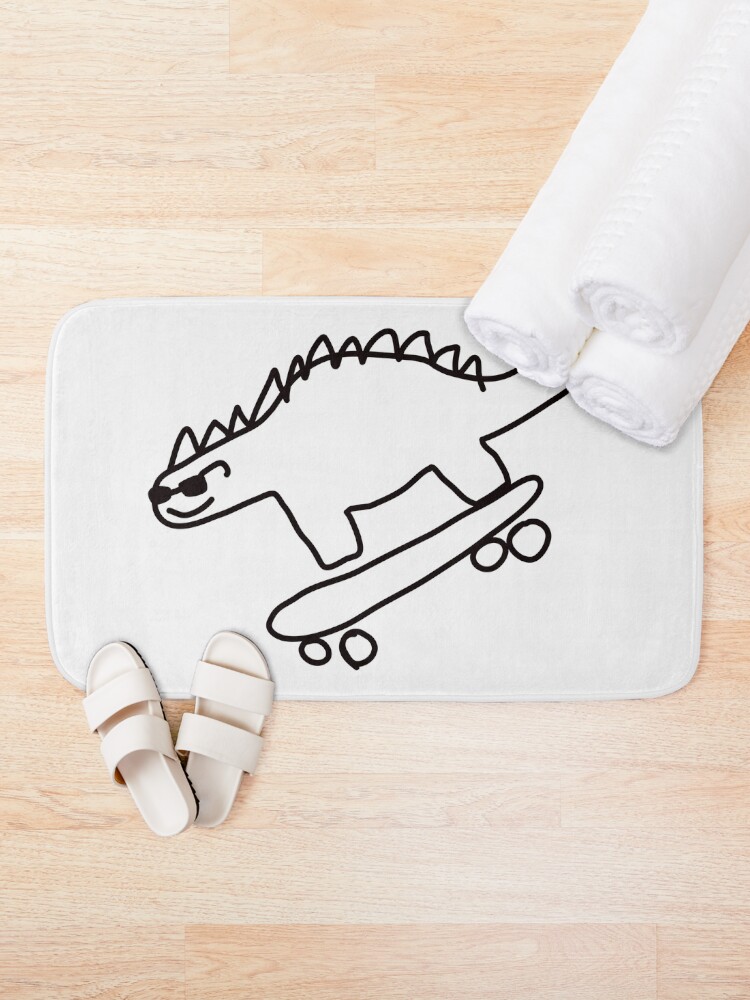 Alternate view of Dino Skateboarding Bath Mat