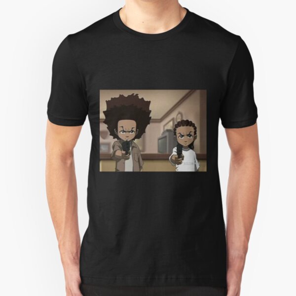 The Boondocks Huey, and Riley Slim Fit T-Shirt