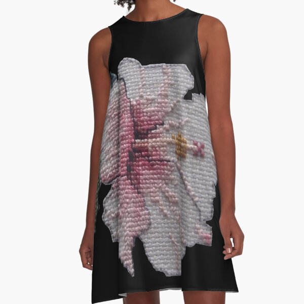 Pink Hibiscus A-Line Dress