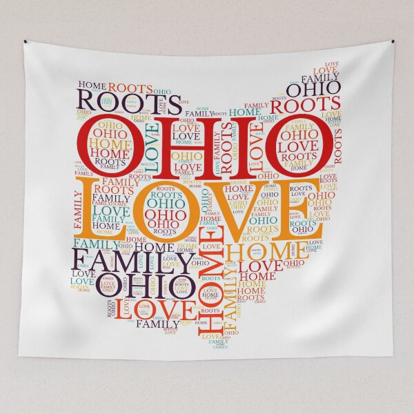 Item preview, Ohio Home, Love, Roots and Family Map designed and sold by marosharaf.