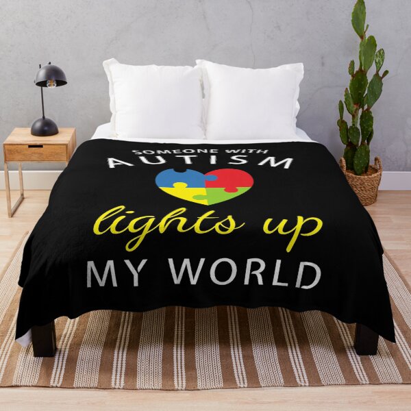 Item preview, Autism Light Up My World Heart Puzzle Support Family Saying design designed and sold by CreatedByHeidi.