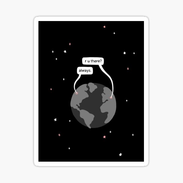 Item preview, Cute Long Distance Space Sticker designed and sold by Gabba (@gabbagraphics).