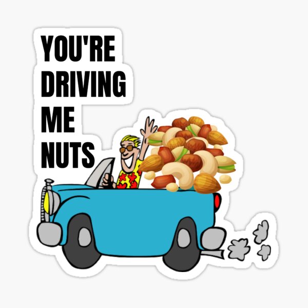 you-re-driving-me-nuts-sticker-by-marisvi17-redbubble