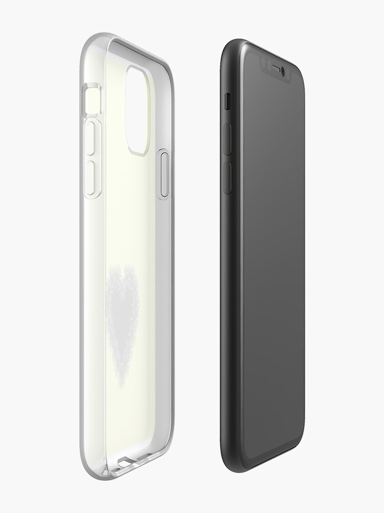 Alternate view of Yellow iPhone Case With Black Heart Design iPhone Case & Cover