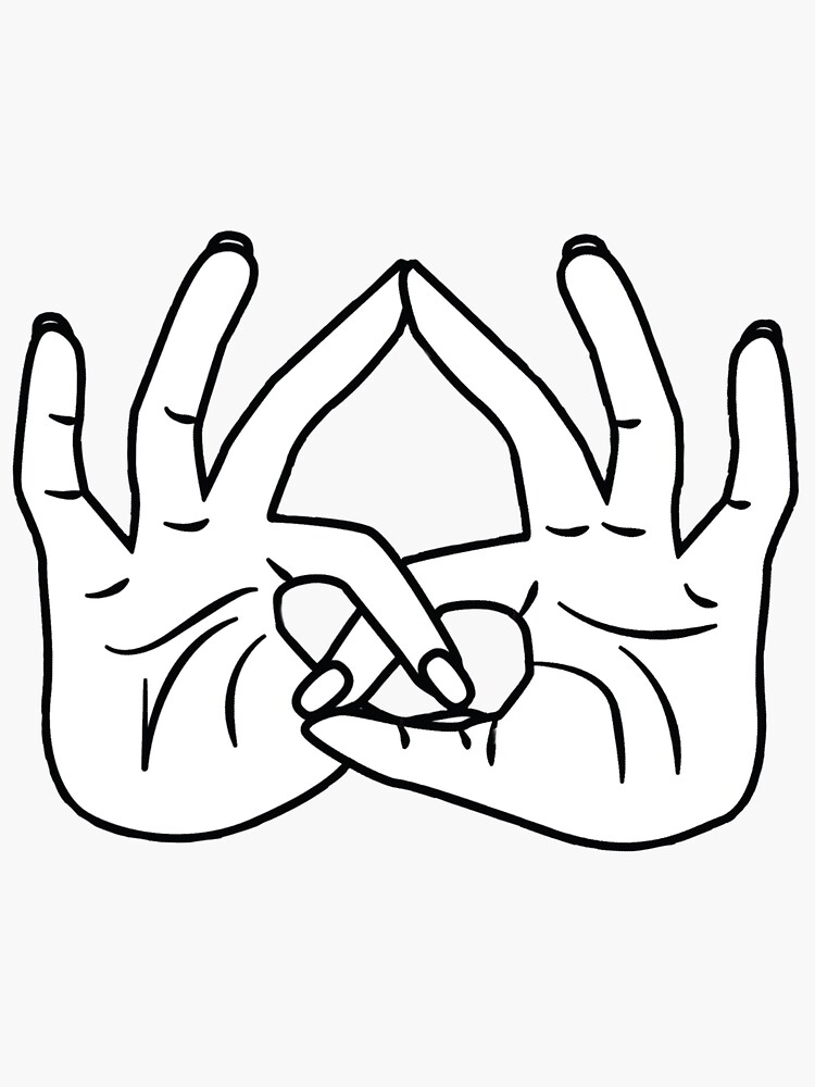 "Greek Hand sign ZTA" Sticker for Sale by genmgrem Redbubble
