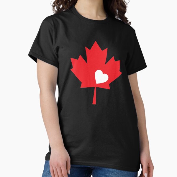 Item preview, Canada Day Maple Leaf With Heart Gift for Canadian Friend designed and sold by Red-Tee.