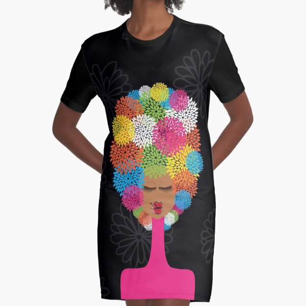Flowers 004 Graphic T-Shirt Dress
