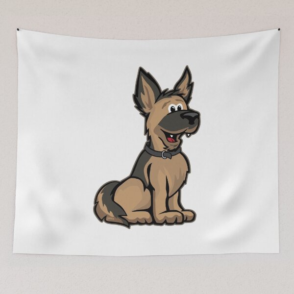 Item preview, Cute German Shepard Dog Cartoon designed and sold by hobrath.