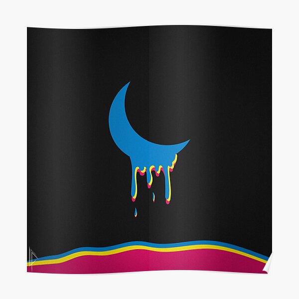 “Drippy moon” Poster for Sale by fbpDesigns | Redbubble