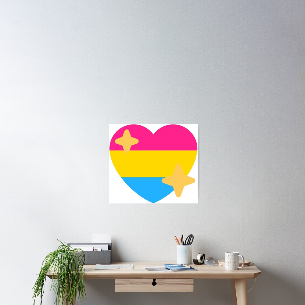 “Sparkling Heart Emoji Pansexual Pride” Poster by ScientistBird | Redbubble