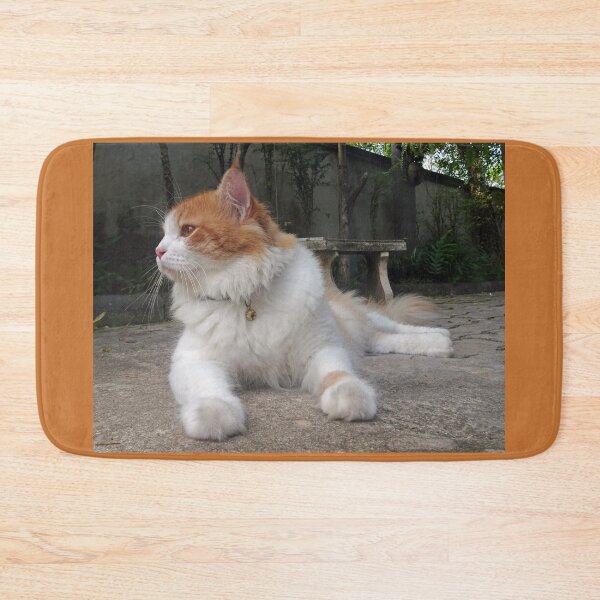Item preview, Fluffy white and orange cat designed and sold by cuisinecat2.