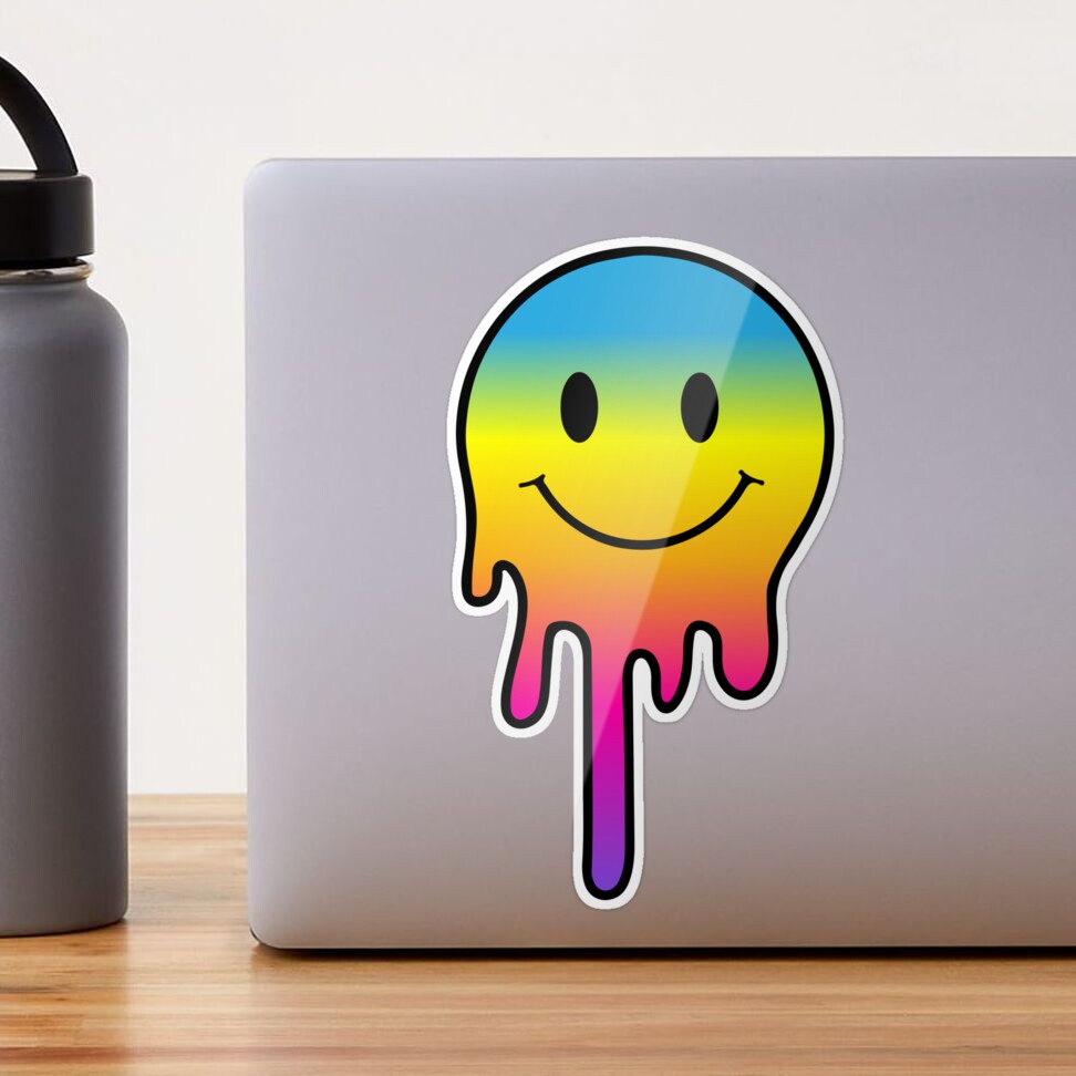 Rainbow Smiley Face Water Bottle