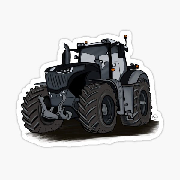 Tracteur noir Sticker
