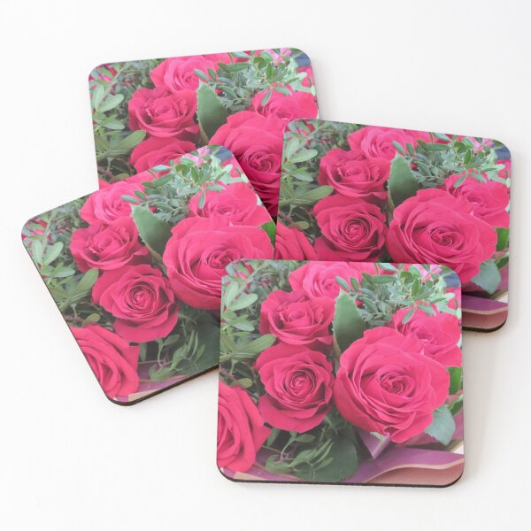 Item preview, Bouquet of red roses flowers with greenery designed and sold by RoseArtUK.