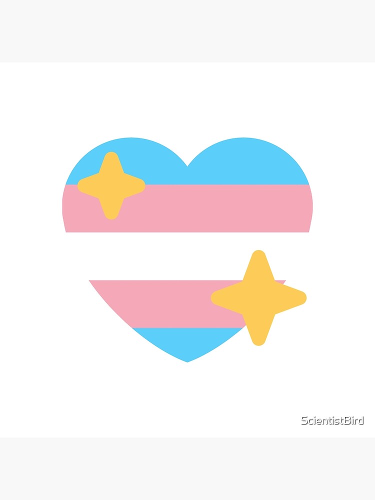 Sparkling Heart Emoji Transgender Pride Art Board Print By Scientistbird Redbubble