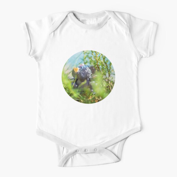 The elephant at the lake Short Sleeve Baby One-Piece