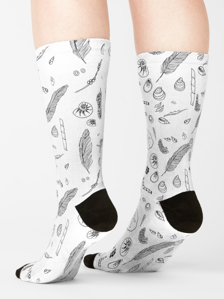 Alternate view of Beach finds drawing Socks