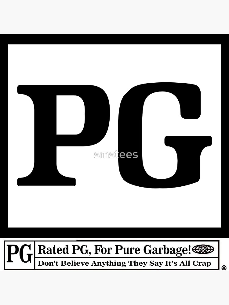 Rated PG, Movie Rating Funny Tee | Sticker