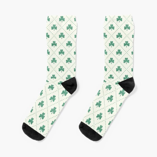 Shamrock On! - Cream Background Socks