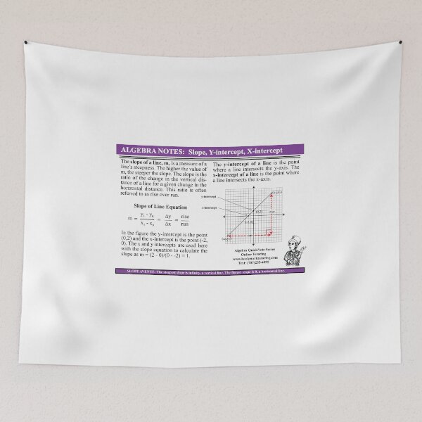 Item preview, Slope Illustrated and Explained: The AlgebraMatrix at Redbubble designed and sold by Mark Stansberry.