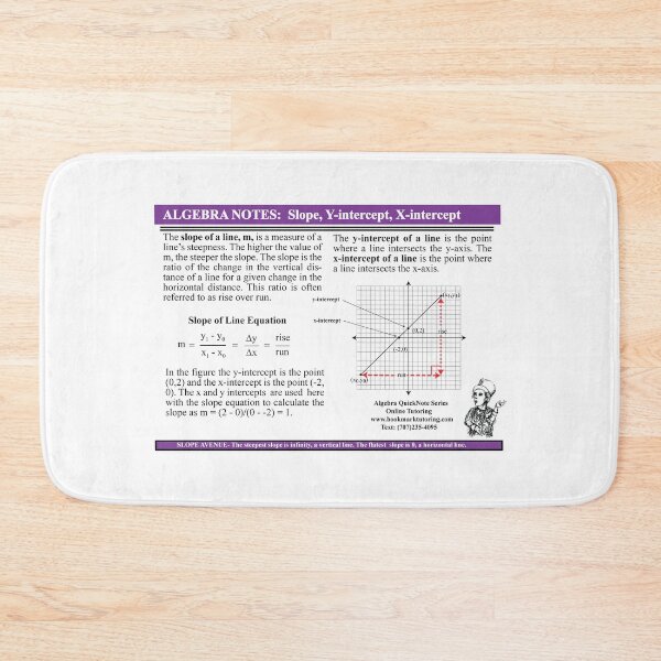 Item preview, Slope Illustrated and Explained: The AlgebraMatrix at Redbubble designed and sold by Mark Stansberry.