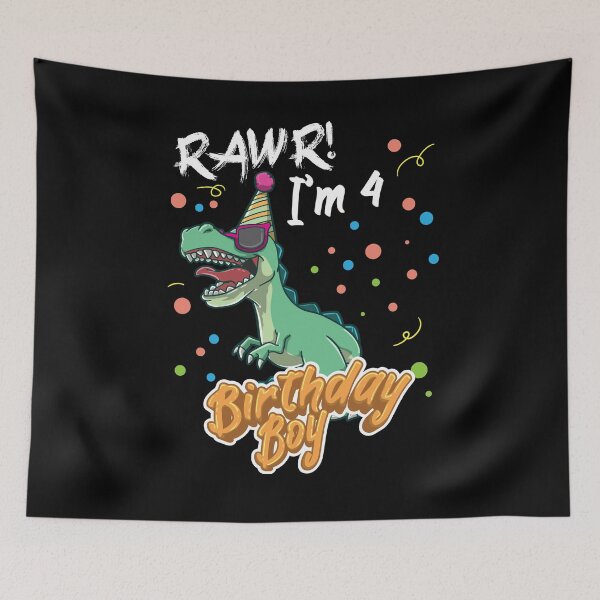 Item preview, Dino 4th Birthday Boy designed and sold by 4tomic.