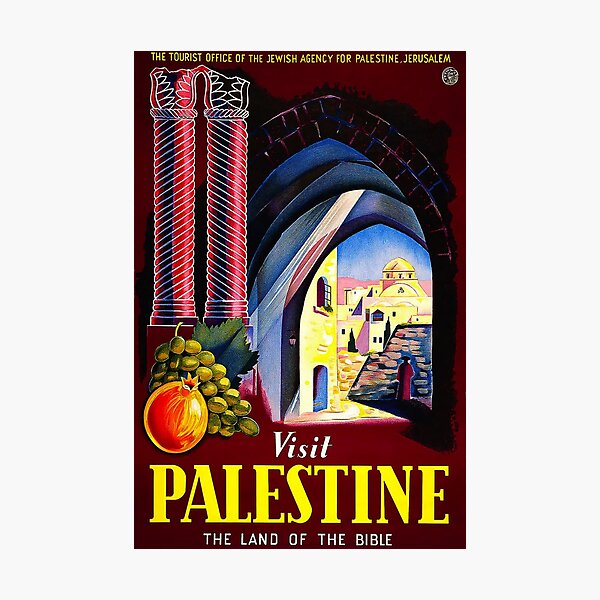Visit Palestine 1947 vintage travel poster Photographic Print