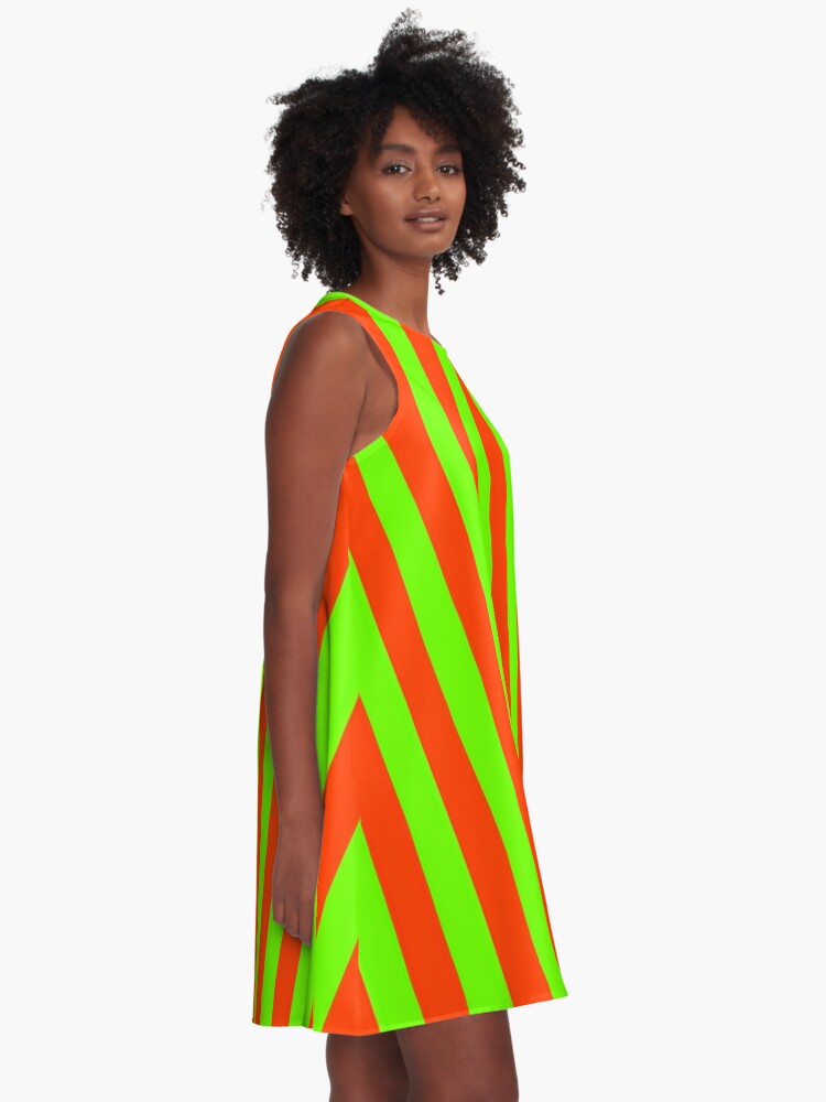 bright neon orange dress