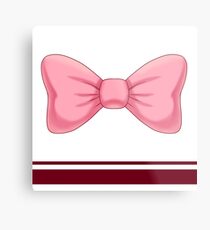 Pink Bow Metal Print