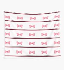 Pink Bow Wall Tapestry